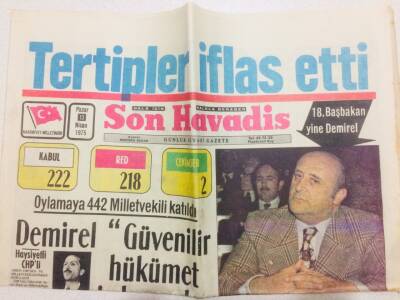 Son Havadis Gazetesi 13 Nisan 1975 - Tertipler İflas Etti18. Başbakan Yine Demirel GZ71039 - 2