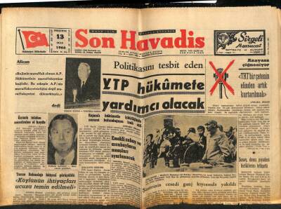 Son Havadis Gazetesi 13 Ocak 1966 - Ceyhan Ovasındaki Zarar 15 Milyon Lira GZ77404 - 1