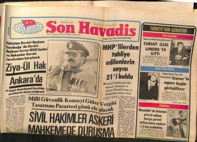 Son Havadis Gazetesi 13 Ocak 1981 - Ziya-ül Hak Ankarada GZ97961 - 1