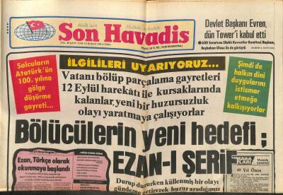 Son Havadis Gazetesi 13 Şubat 1981 - İstanbul Sahnelerini Yeni Sesler Parselledi * Bülent Ersoy-Gönül Yazar GZ102258 - 2