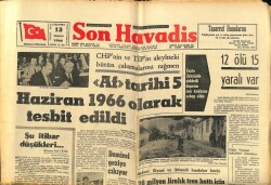Son Havadis Gazetesi 13 Temmuz 1966 - Demirel Geziye Çıkıyor GZ65501 - 2