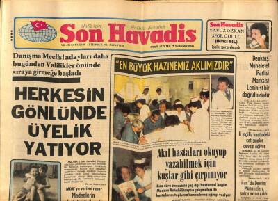 Son Havadis Gazetesi 13 Temmuz 1981 - Ankara - İstanbul Demiryolu Trafiğe Açıldı GZ69765 - 1