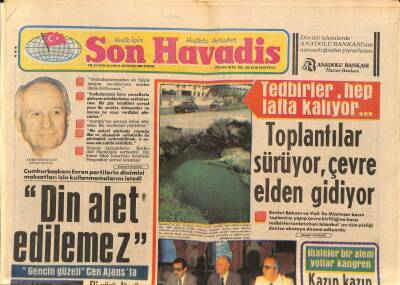 Son Havadis Gazetesi 14 Ağustos 1983 - Meksikada Toprak Kayması 40 Ölü GZ87534 - 1