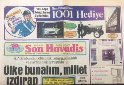 Son Havadis Gazetesi 14 Aralık 1978 - Son Yılların En Muhteşem Nişanı - GZ12792 - 2