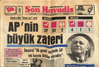 Son Havadis Gazetesi 14 Ekim 1975 - Tarık Akan Feri Canseli Niçin Boykot Etmiş ? - APnin Büyük Zaferi GZ121217 - 1