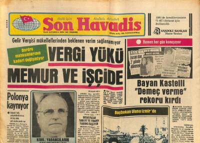 Son Havadis Gazetesi 14 Ekim 1982 - İsviçre Ağcanın Suç Ortağı Ömer Bağcıyı İtalyaya İade Edecek GZ102154 - 2