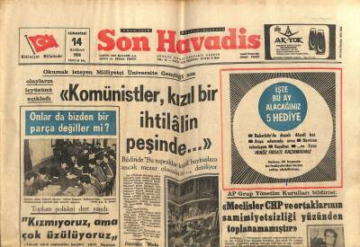 Son Havadis Gazetesi 14 Haziran 1969 - Sunay , Azot Sanayiinde İnceleme Yaptı - Candemir Berkman Galatasaray Altın Yılını Yaşayacak GZ124010 - 1