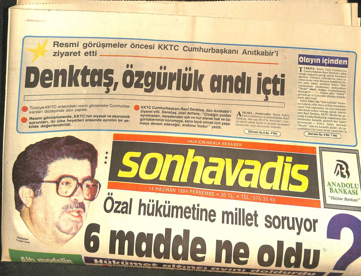 Son Havadis Gazetesi 14 Haziran 1984 - Feri Cansel'in Kızı Konuştu: Cansel Soyadı Silinmeyecek! - Zam Ve İşsizliğin Perde Arkası GZ144145 - 1
