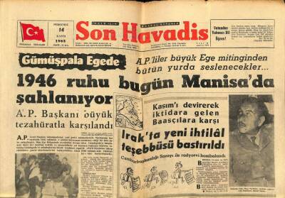 Son Havadis Gazetesi 14 Kasım 1963 - Celal Bayarı Karşılayanlar Beraat Ettiler... GZ65373 - 1
