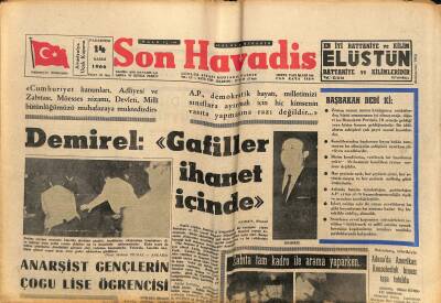 Son Havadis Gazetesi - 14 Kasım 1966 - İstanbulda Gece 2 Cinayet İşlendi - Milli Takım Bugün Gidiyor GZ124241 - 1