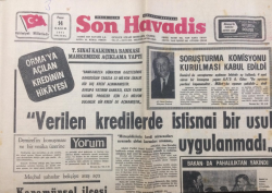 Son Havadis Gazetesi 14 Kasım 1971 - Verilen Kredilerde İstisnai Bir Usul Uygulanmadı - GZ12815 - 1