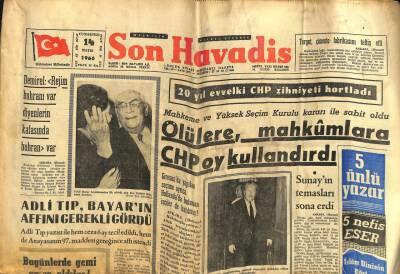 Son Havadis Gazetesi 14 Mayıs 1966 - Adli Tıp Bayarın Affını Gerekli Gördü GZ59374 - 1