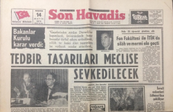 Son Havadis Gazetesi 14 Mayıs 1970 - Tedbir Tasarıları Meclise Sevk Edilecek - GZ12169 - 2