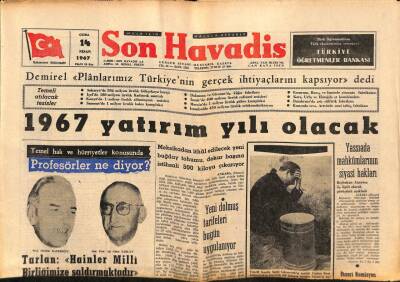 Son Havadis Gazetesi 14 Nisan 1967 - Yassıada Mahkumlarının Siyasi Hakları GZ91927 - 1