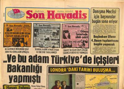 Son Havadis Gazetesi 15 Ağustos 1981 - Zeki Müren , Emel Sayın , Gönül Yazar , Muazzez Abacı Gibi Türk Sanat Müziğinin Yıldızları Yok... GZ92182 - 1