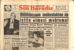 Son Havadis Gazetesi 15 Aralık 1961 - Osman Bölükbaşının Mebusluktan da İstifa Etmesi Muhtemel GZ102027 - 2
