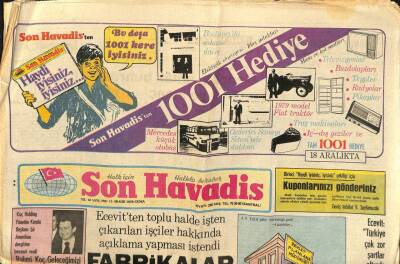 Son Havadis Gazetesi 15 Aralık 1978 - Fabrikalar Kapanıyor - Suruçta Bir Kuyumcu Öldürüldü GZ114119 - 1