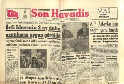 Son Havadis Gazetesi 15 Ekim 1963 - Fas Kralı , Bin Bella Ve Burgiba İle Görüşecek GZ102102 - 2