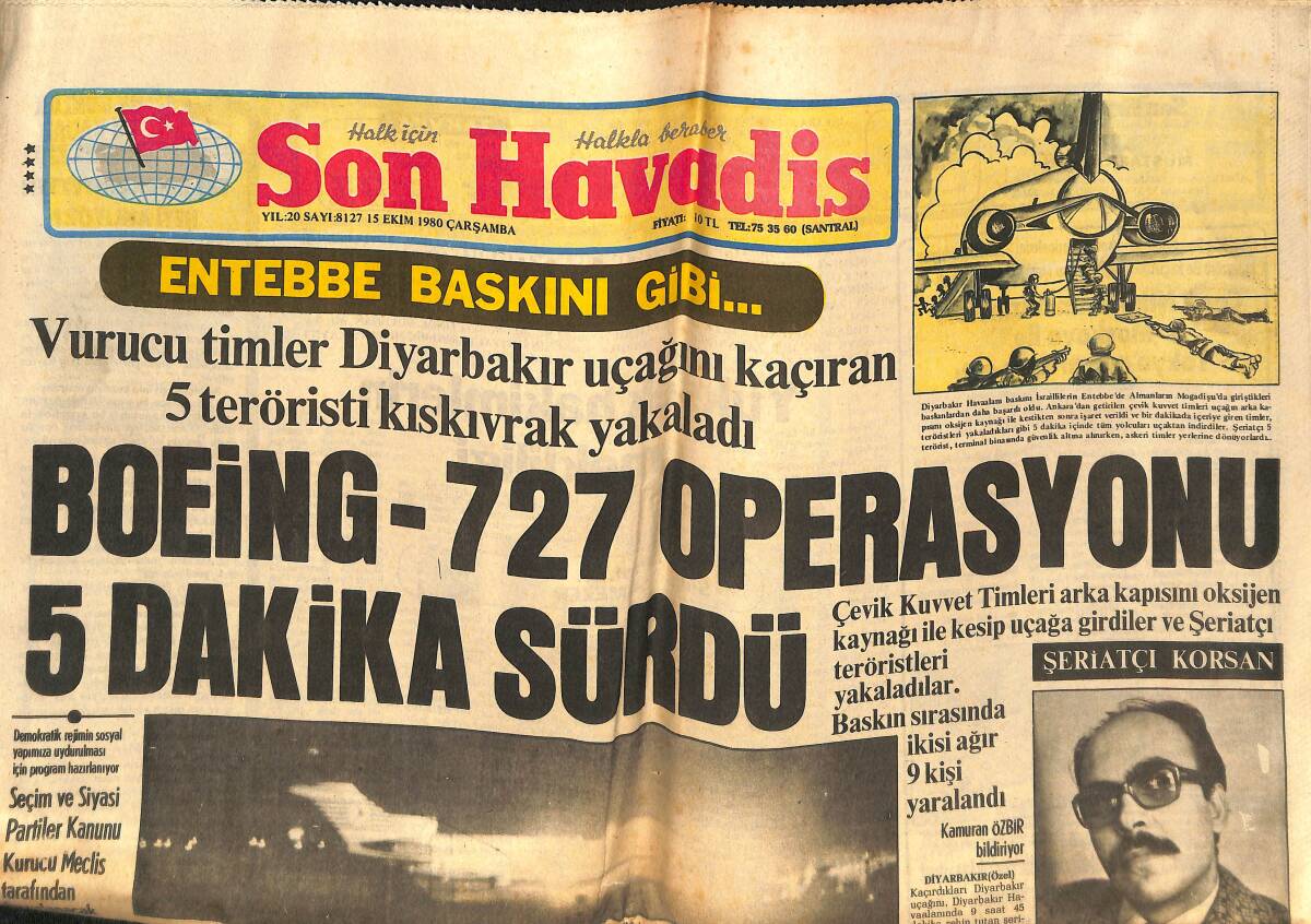 Son Havadis Gazetesi 15 Ekim 1980 - MHP'li 3 Yönetici Daha Teslim Oldu - Millilerimiz Çarşamba Günü Galler Karşısında GZ133252 - 1