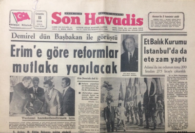 Son Havadis Gazetesi 15 Eylül 1971 - Demirel Dün Başbakan İle Görüştü - GZ12192 - 1