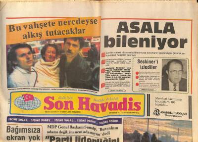 Son Havadis Gazetesi 15 Eylül 1983 - Askeri Savcılık Erdal İnönü Hakkında Dava Açtı GZ102191 - 1