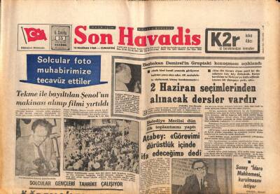 Son Havadis Gazetesi 15 Haziran 1968 - Gina İstanbula Hayran Kaldı GZ76098 - 1