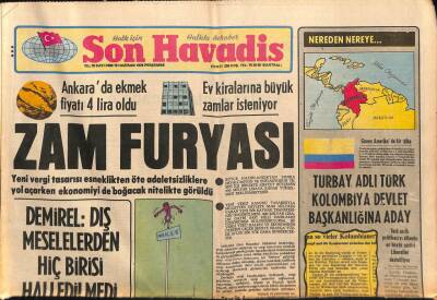 Son Havadis Gazetesi 15 Haziran 1978 -Taner Şener Moral Gezisine Çıktı GZ88430 - 1
