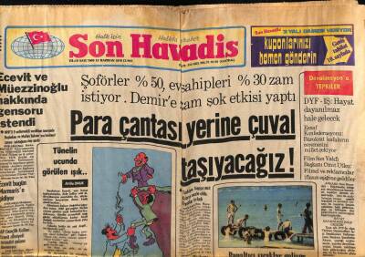 Son Havadis Gazetesi 15 Haziran 1979 - Ecevit Müezzinoğlu Hakkında Gensoru İstendi GZ74302 - 1