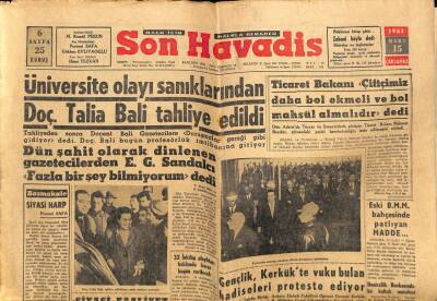 Son Havadis Gazetesi 15 Mart 1961 - Bir Amerikan Tiyatrosu Yakında Ankaraya Gelecek GZ69518 - 2