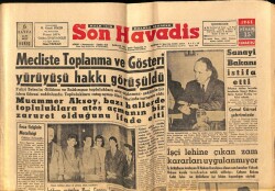 Son Havadis Gazetesi 15 Nisan 1961 - Mecliste Toplanma Ve Gösteri Yürüyüşü Hakkı Görüşüldü GZ69478 - 2
