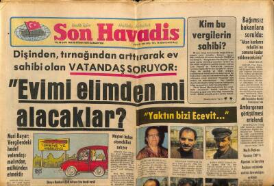 Son Havadis Gazetesi 15 Nisan 1978 - Pülümürde Deprem Oldu , 200 Ev Oturulamayacak Hale Geldi GZ87129 - 1