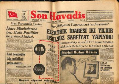 Son Havadis Gazetesi 15 Ocak 1963 - CHPde İhraç Kararı Bekleniyor GZ74165 - 1