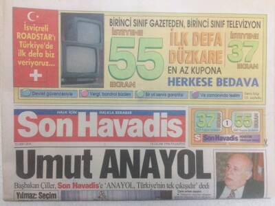 Son Havadis Gazetesi 15 Ocak 1996 - İmam Hatipliye Şok, Hülya Avşarın İsyanı GZ32883 - 1