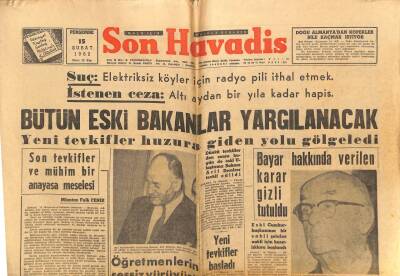 Son Havadis Gazetesi 15 Şubat 1962 - Nuri Beşerin Her An Tevkifi Bekleniyor GZ80530 - 1