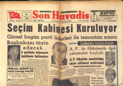 Son Havadis Gazetesi 15 Şubat 1965 - Seçim Kabinesi Kuruluyor - Ege Tütün Piyasasının Tehiri Maksadlı GZ158794 - Gökçekoleksiyon