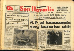 Son Havadis Gazetesi 15 Temmuz 1966 - A.P. Af Konusunda Yeni Kararlar Aldı GZ65502 - 2