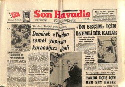Son Havadis Gazetesi 15 Temmuz 1969 - Ay Yolculuğu Yarın Başlıyor GZ65536 - 1