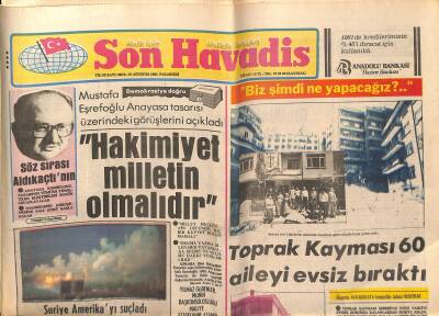 Son Havadis Gazetesi 16 Ağustos 1982 - Zerrin Özerin Şöhreti Tehlikede - Suriye Amerikayı Suçladı GZ121183 - 1