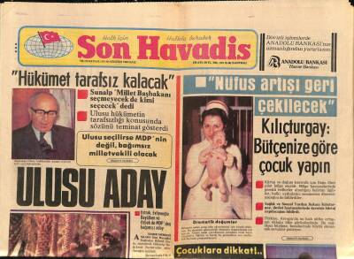 Son Havadis Gazetesi 16 Ağustos 1983 - Belkıs Akkale , Afganlı Mültecileri Ziyaret Etti GZ87533 - 1