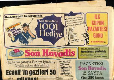 Son Havadis Gazetesi 16 Aralık 1978 - Cenk Koray Yazı Ailemize Katıldı GZ114419 - 1