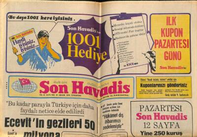 Son Havadis Gazetesi 16 Aralık 1978 - Programda Nükhet Duru , Nesrin Sipahi , Erol Evgin Ve Hülya Süer Yer Alıyor GZ73974 - 1