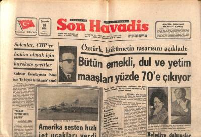 Son Havadis Gazetesi 16 Ekim 1968 - Solcular CHPye Hakim Olmak İçin Harekete Geçtiler GZ56465 - 1
