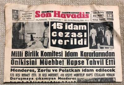 Son Havadis Gazetesi 16 Eylül 1961 GZ673 - 2