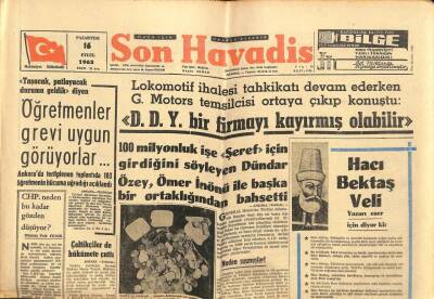 Son Havadis Gazetesi 16 Eylül 1963 - Fikret Hakan İftiraya Uğradığını Açıkladı GZ102108 - 1