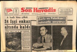 Son Havadis Gazetesi 16 Eylül 1968 - Zorlu Ve Polatkanı Rahmetle Anıyoruz GZ103359 - 2