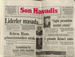 Son Havadis Gazetesi 16 Eylül 1988 - Kıbrıs Rum Yönetiminden Atak GZ65551 - 2