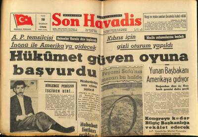 Son Havadis Gazetesi 16 Haziran 1964 - Sanayi Kongresi Açıldı GZ60351 - 1