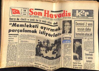Son Havadis Gazetesi - 16 Haziran 1966 - Çimento İşçileri Grevden Vazgeçti - Hububat Fiyatları Dün Açıklandı GZ124218 - 1