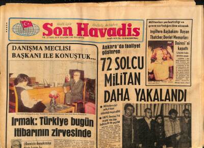 Son Havadis Gazetesi 16 Kasım 1981 - Ankarada 72 Solcu Militan Daha Yakalandı GZ99134 - 1