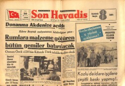 Son Havadis Gazetesi 16 Mart 1965 - Kozlu'da Mühendisler Dün Ocaklara İndiler - Donanma Akdeniz'e Açıldı GZ158851 - Gökçekoleksiyon